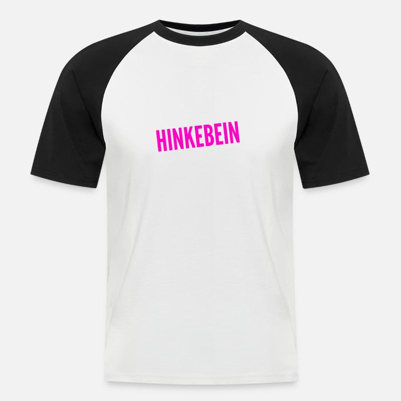 ich hinke - Männer Baseball-T-Shirt - Weiß/Schwarz