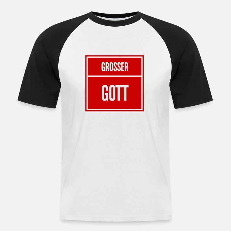 das war ein Schock - Männer Baseball-T-Shirt - Weiß/Schwarz