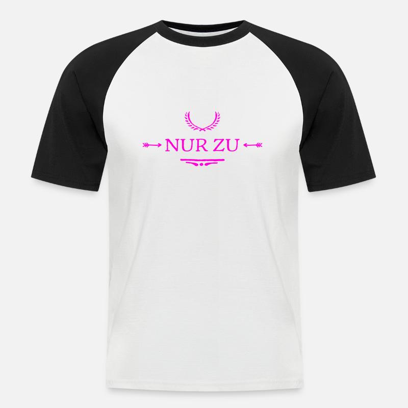 das wird schon - Männer Baseball-T-Shirt - Weiß/Schwarz
