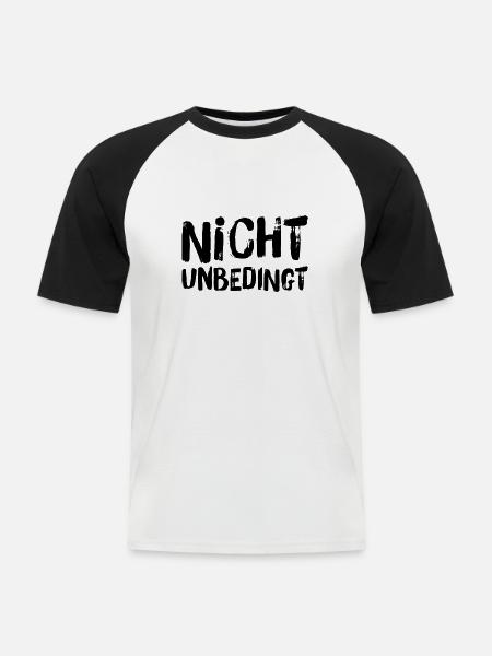 vielleicht ist es anders - Männer Baseball-T-Shirt - Weiß/Schwarz