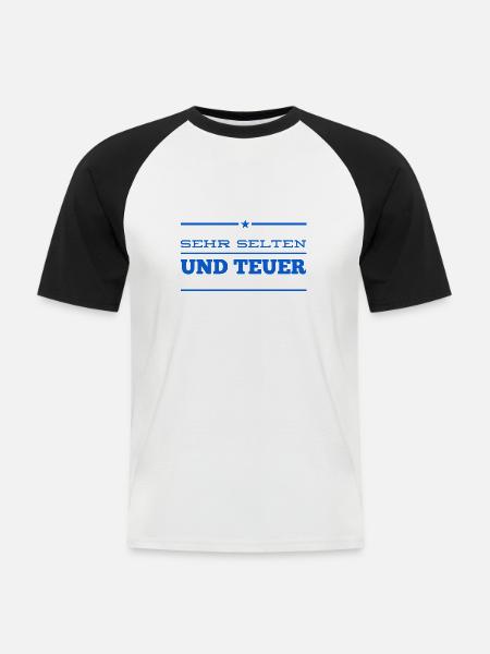 sehr selten und teuer - Männer Baseball-T-Shirt - Weiß/Schwarz