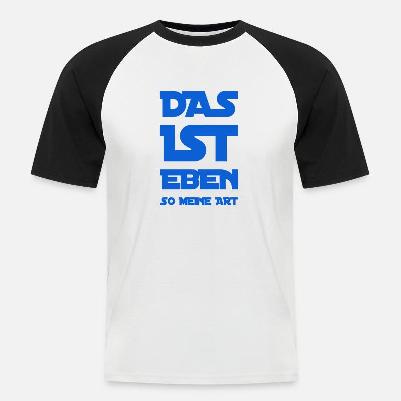 ich bin einzigartig - Männer Baseball-T-Shirt - Weiß/Schwarz