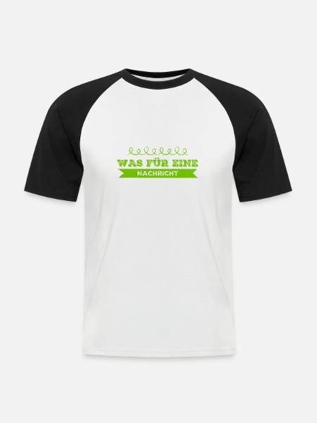 good news - Männer Baseball-T-Shirt - Weiß/Schwarz