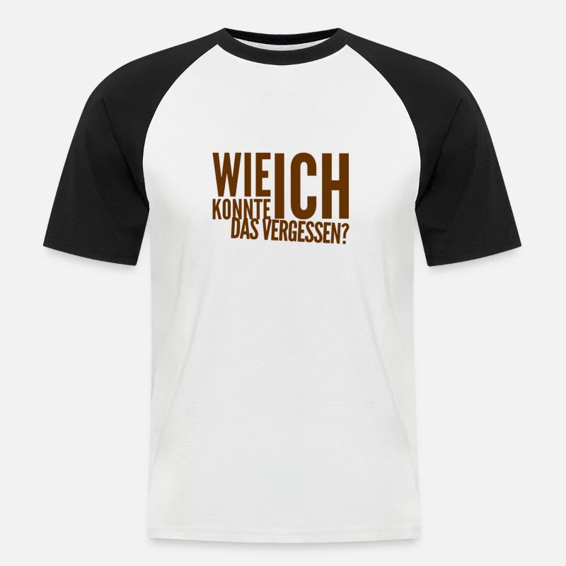 ich bin so verwirrt - Männer Baseball-T-Shirt - Weiß/Schwarz