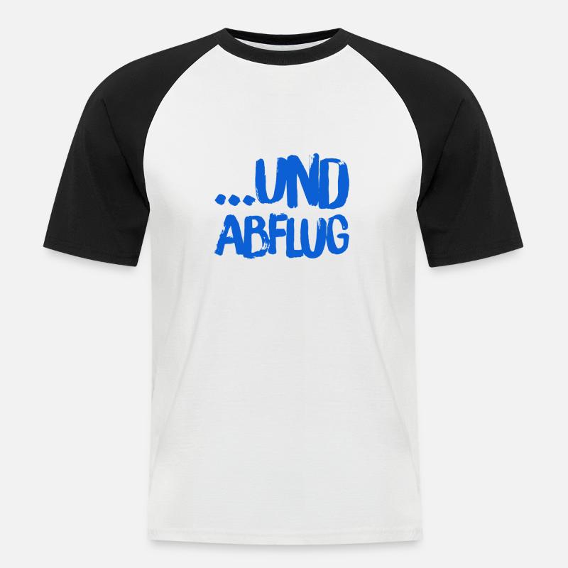 verschwinde - Männer Baseball-T-Shirt - Weiß/Schwarz