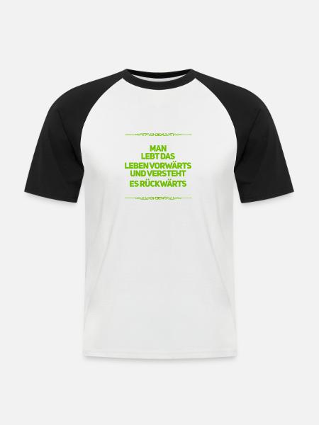 die Weisheit des Alters - Männer Baseball-T-Shirt - Weiß/Schwarz
