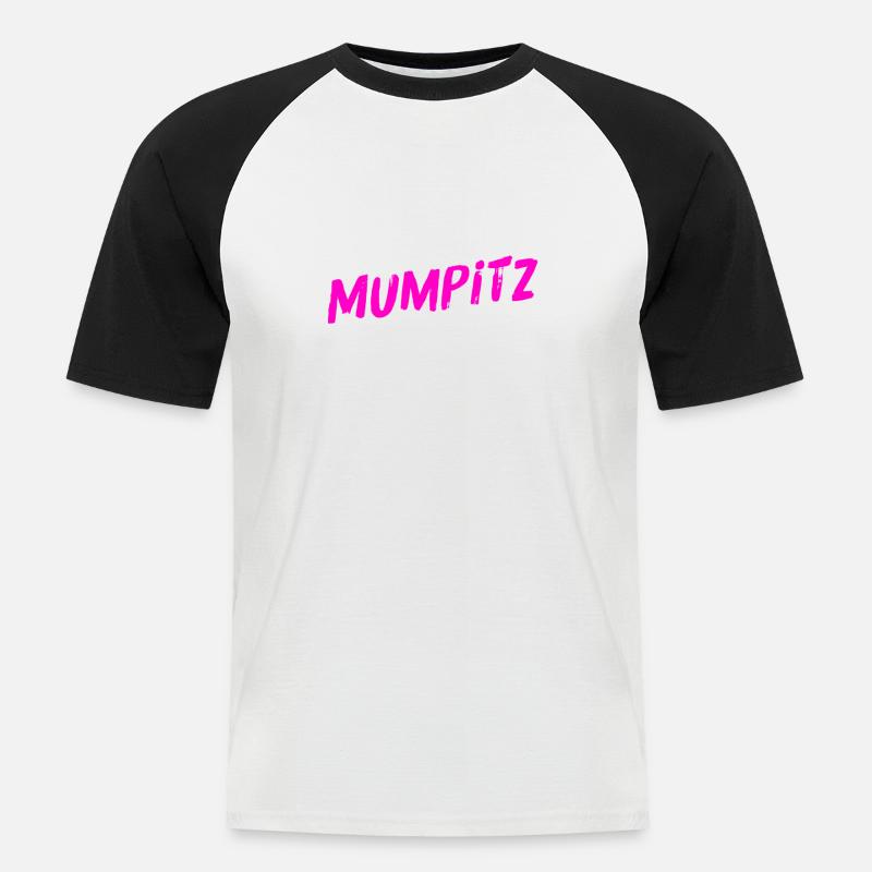 so ein Quatsch - Männer Baseball-T-Shirt - Weiß/Schwarz