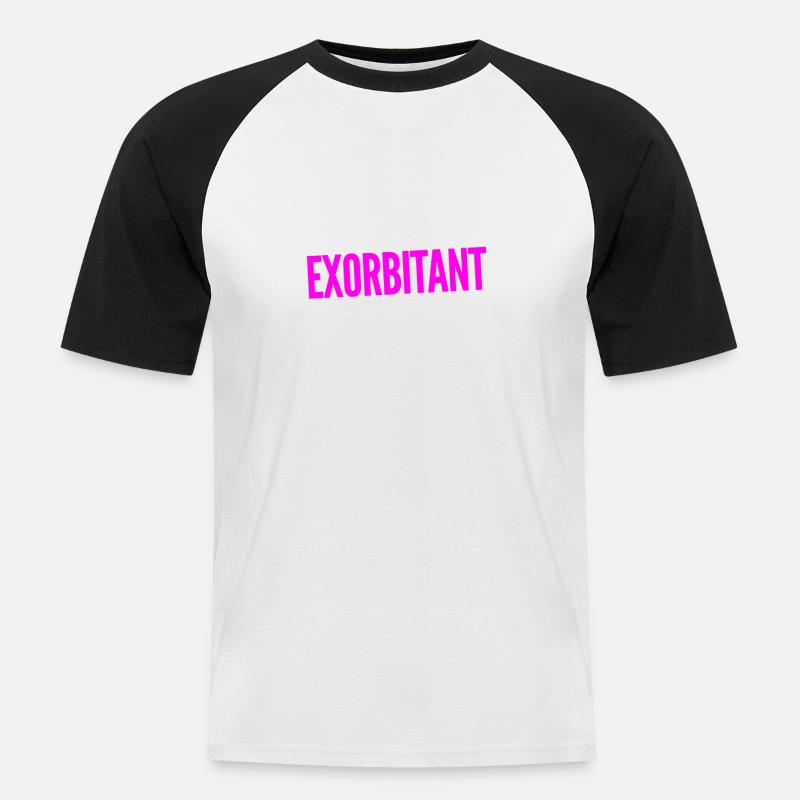 ich bin einfach genial - Männer Baseball-T-Shirt - Weiß/Schwarz