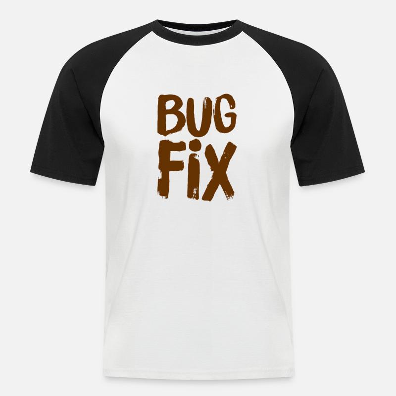 Fehlerbehebung ist mein Ding - Männer Baseball-T-Shirt - Weiß/Schwarz
