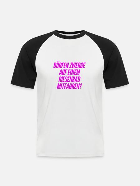 dürfen die das? - Männer Baseball-T-Shirt - Weiß/Schwarz