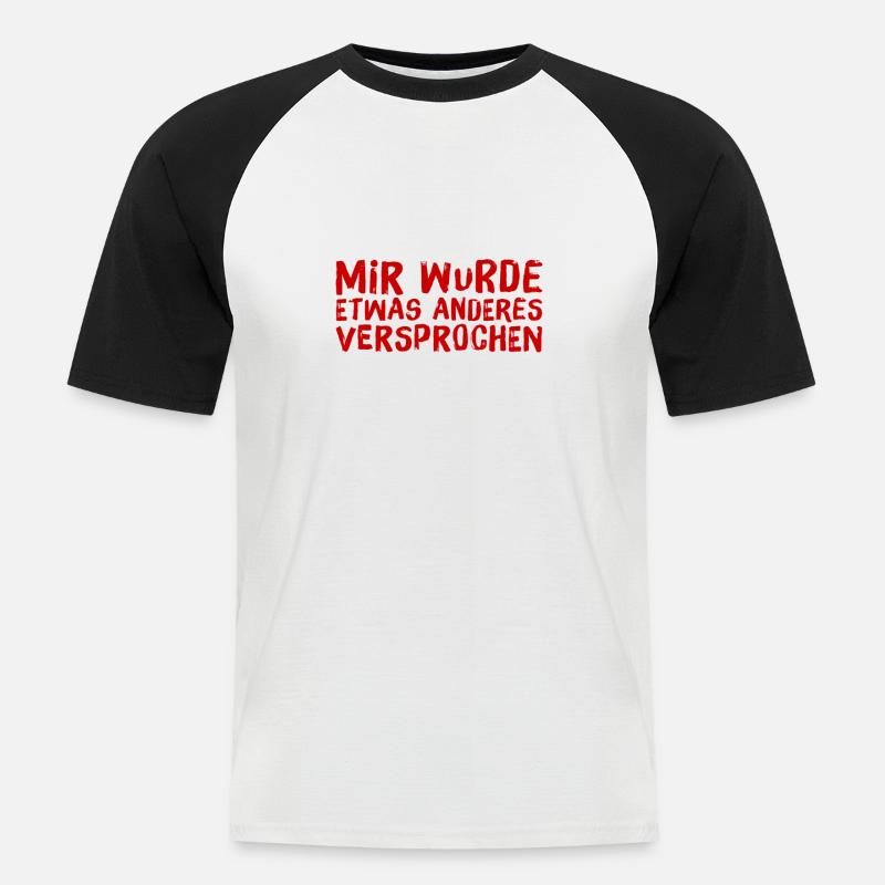 ein Versprechen - Männer Baseball-T-Shirt - Weiß/Schwarz