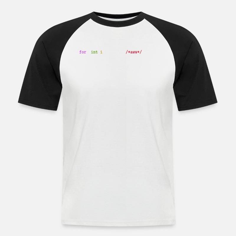 Programmierer, Software, Informatik, Developer - Männer Baseball-T-Shirt - Weiß/Schwarz
