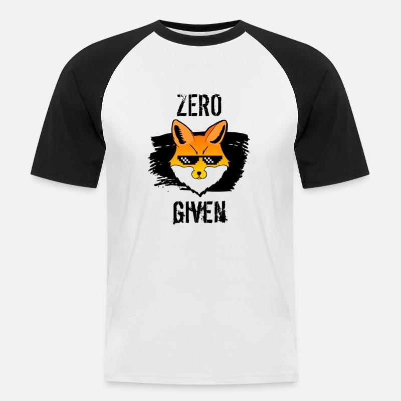 cooles Zero Fox Given Shirt - Männer Baseball-T-Shirt - Weiß/Schwarz