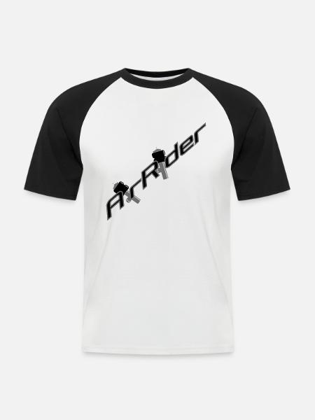 Airrider - Men's Baseball T-Shirt - white/black