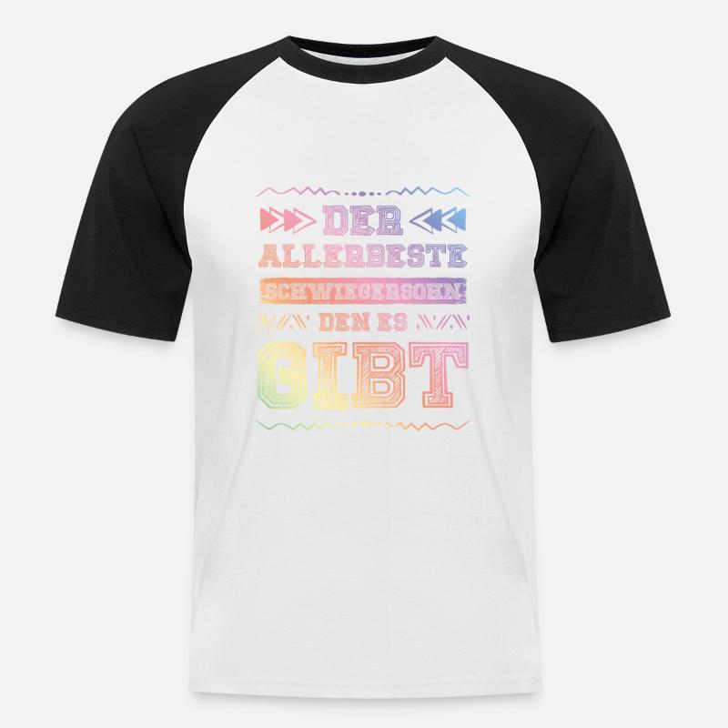 Bester Schwigersohn - Männer Baseball-T-Shirt - Weiß/Schwarz