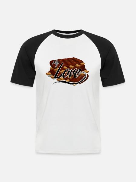 Spare ribs - Men's Baseball T-Shirt - white/black