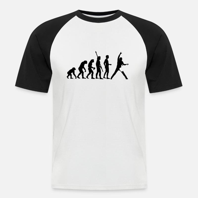 evolution_guitar_112013_c_2c - Men's Baseball T-Shirt - white/black