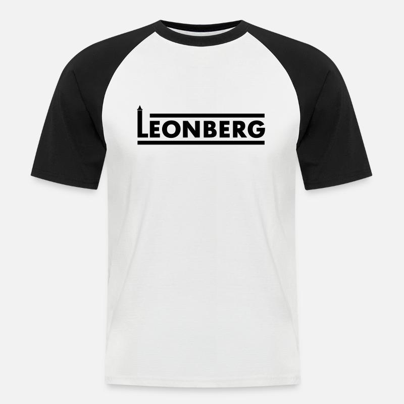 Leonberg - Männer Baseball-T-Shirt - Weiß/Schwarz