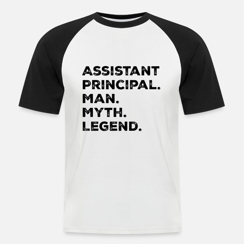 Leitender Assistent Mann Mythos Legende - Männer Baseball-T-Shirt - Weiß/Schwarz