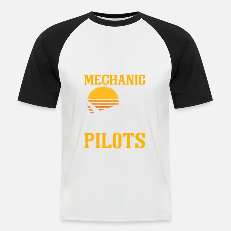 Fluggerätemechaniker Piloten Helden - Männer Baseball-T-Shirt - Weiß/Schwarz