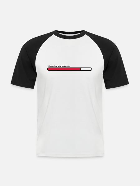 checklist - Men's Baseball T-Shirt - white/black
