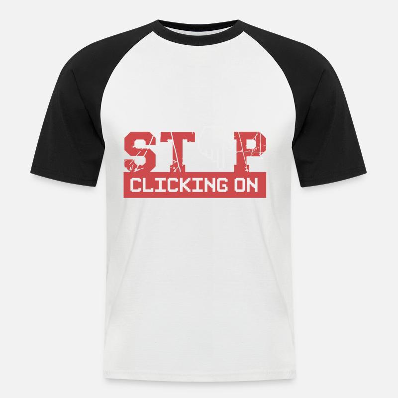 Cybersecurity Hacker Programming Idée cadeau - T-shirt baseball manches courtes Homme - blanc/noir
