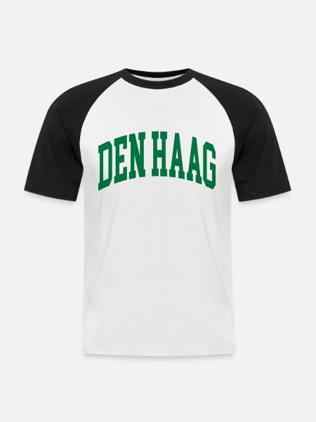 The Hague - Men's Baseball T-Shirt - white/black