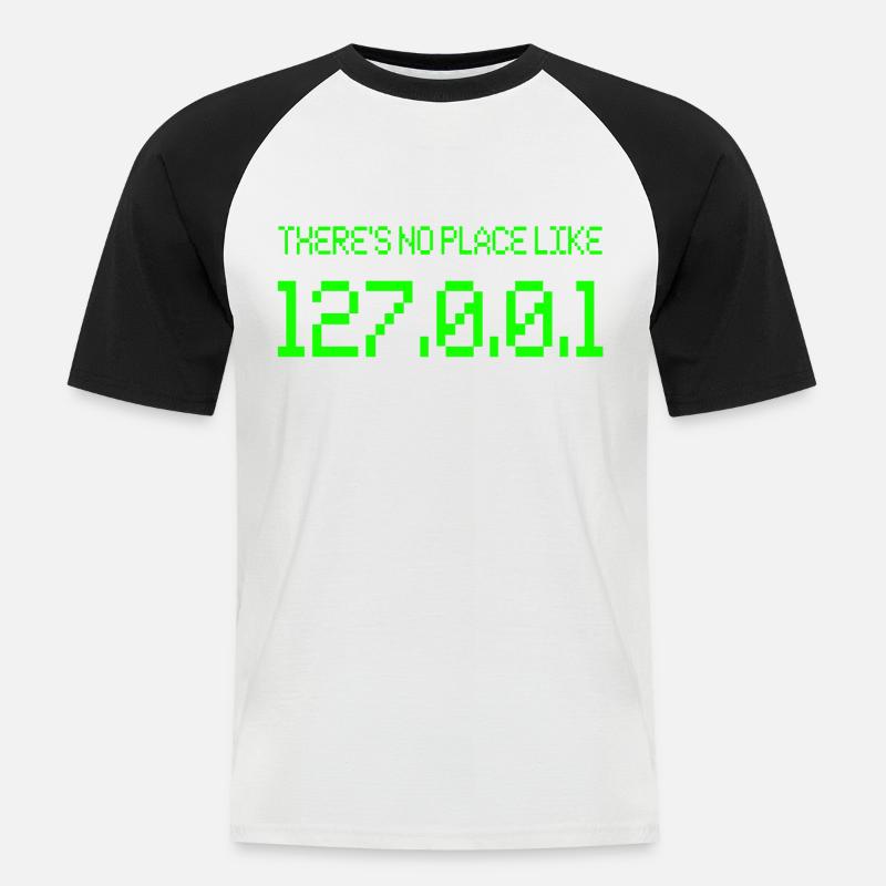 Computer IP network technology - Men's Baseball T-Shirt - white/black