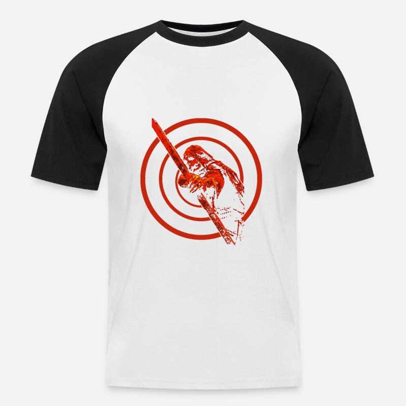 Bogenschütze mit Pfeil und Bogen - Männer Baseball-T-Shirt - Weiß/Schwarz