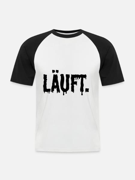 Running - Men's Baseball T-Shirt - white/black