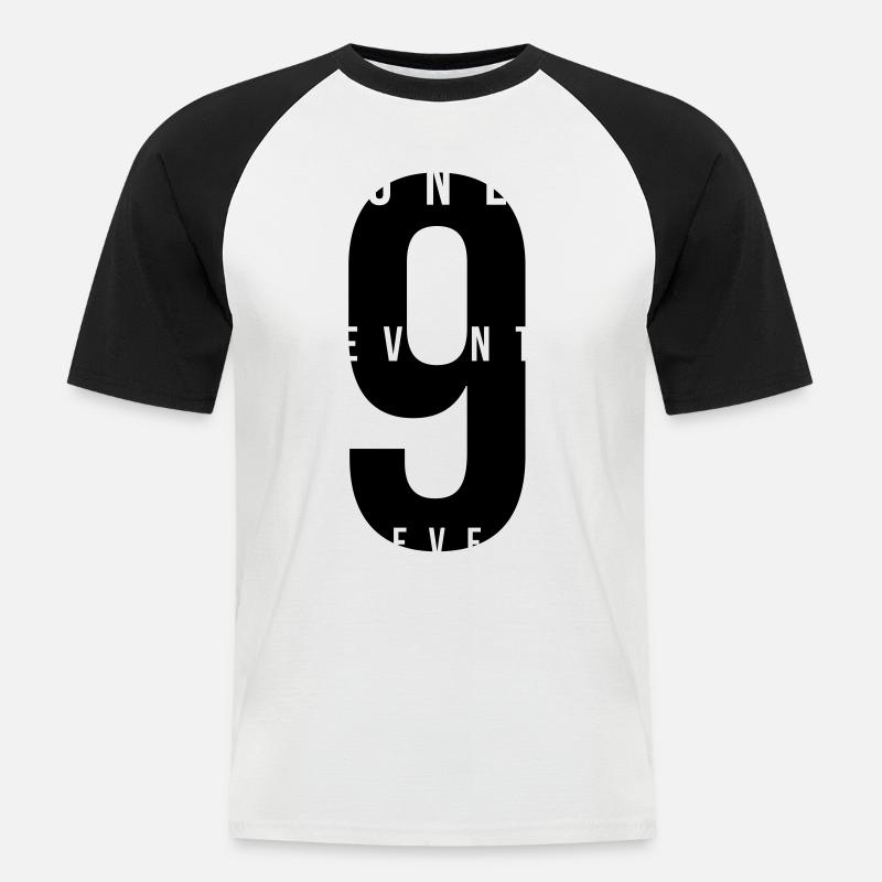 1977 - Männer Baseball-T-Shirt - Weiß/Schwarz