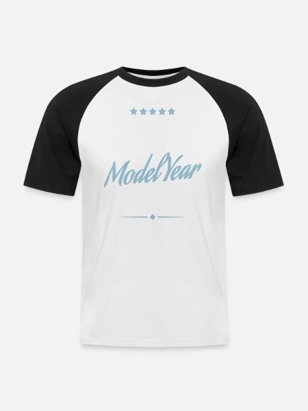Original Edition 1961 - Männer Baseball-T-Shirt - Weiß/Schwarz