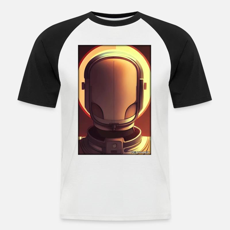 Robot Future Technology Science Android - Men's Baseball T-Shirt - white/black