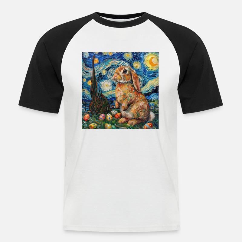 Easter Bunny, Easter, Bunny - Men's Baseball T-Shirt - white/black