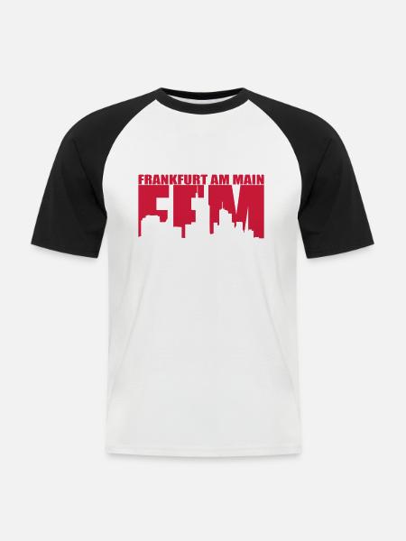 FFM - Frankfurt am Main - Men's Baseball T-Shirt - white/black