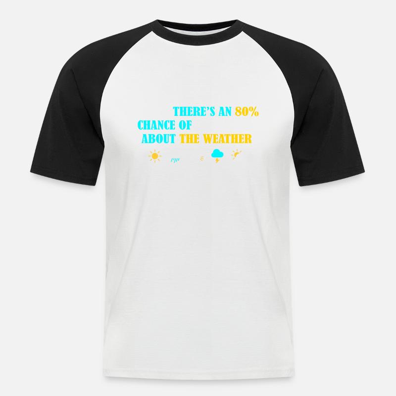 Introvertierte introvertierte Grafik - Männer Baseball-T-Shirt - Weiß/Schwarz