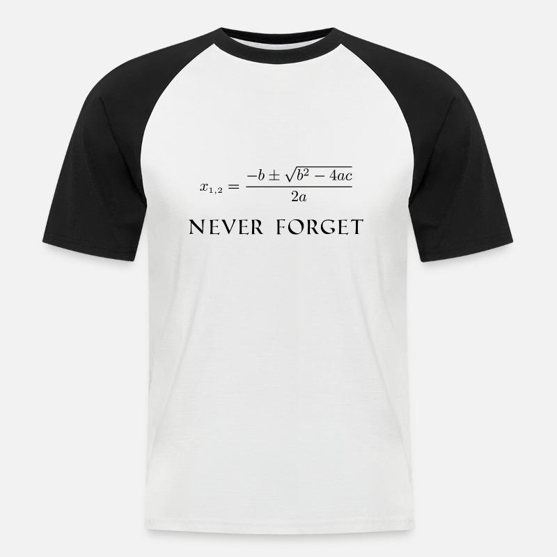 Mitternachtsformel - Männer Baseball-T-Shirt - Weiß/Schwarz