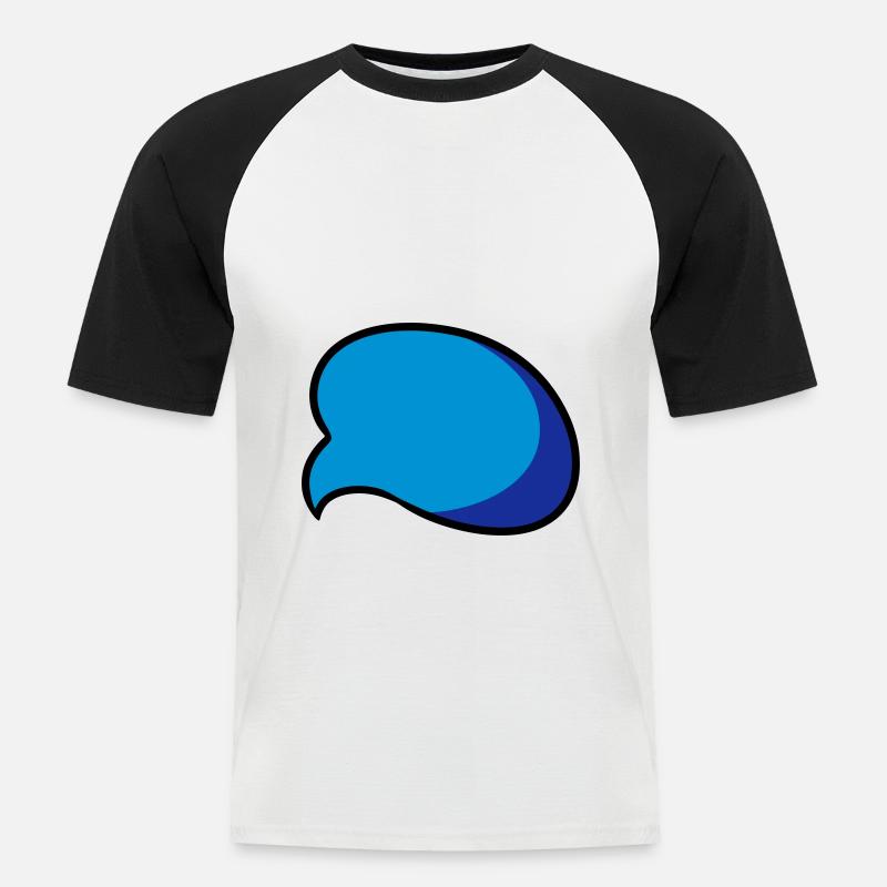 Sprechblase speech bubble Comic Geschenkidee - Männer Baseball-T-Shirt - Weiß/Schwarz