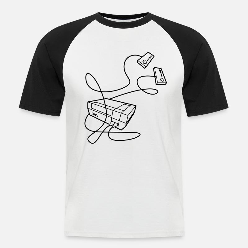 NES Console - Männer Baseball-T-Shirt - undefined
