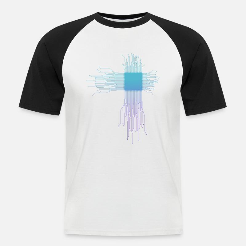 Electronics Technician Computer Scientist Gift - Men's Baseball T-Shirt - white/black