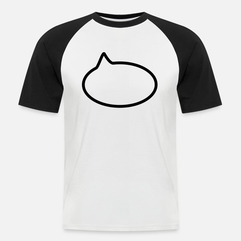 Sprechblase // Comic // Spruch machen // Aussage - Männer Baseball-T-Shirt - Weiß/Schwarz