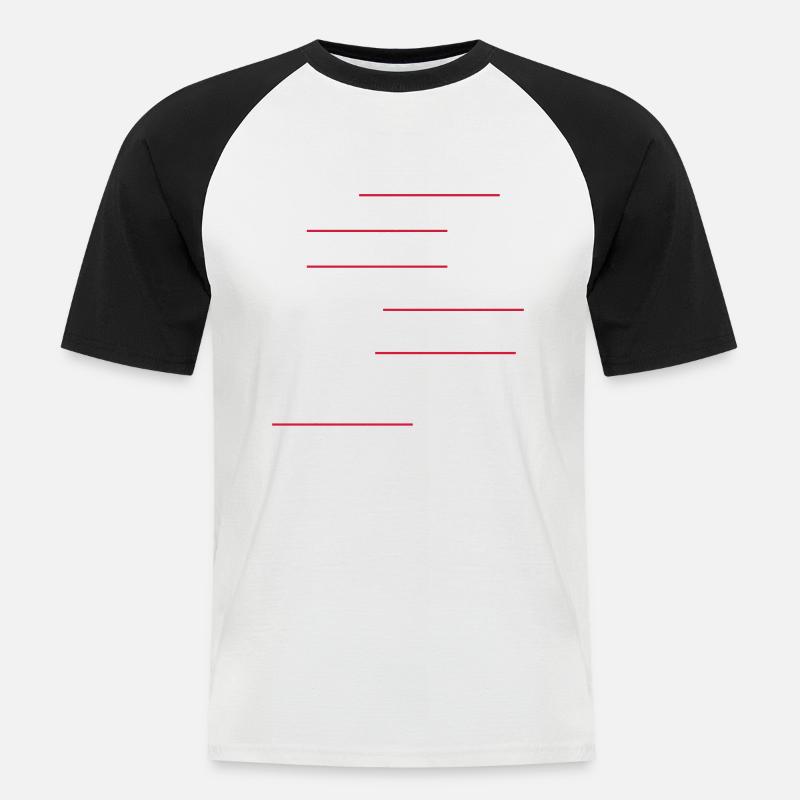 RUBY / RUBY ON RAILS - Men's Baseball T-Shirt - white/black