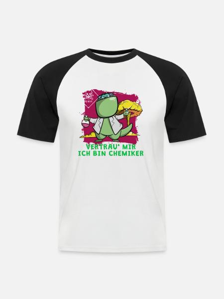Ich bin Chemiker - Vertrau mir - Männer Baseball-T-Shirt - Weiß/Schwarz