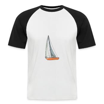Sailboat Good Taste In Sailboats Bad Taste Im Men - Men's Baseball T-Shirt - white/black - Front - Nik (191cm)