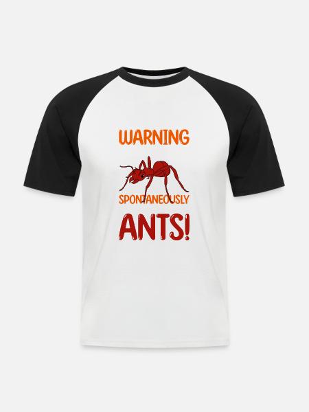 Antkeeping Ant Breeding Ants - Men's Baseball T-Shirt - white/black