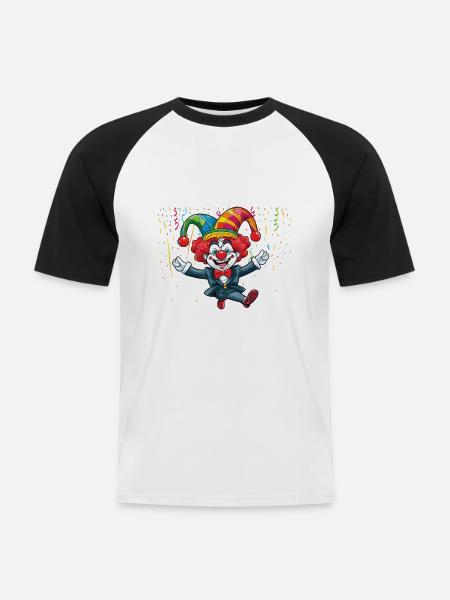 Karneval Kostüm Fasching Fastnacht - Männer Baseball-T-Shirt - Weiß/Schwarz
