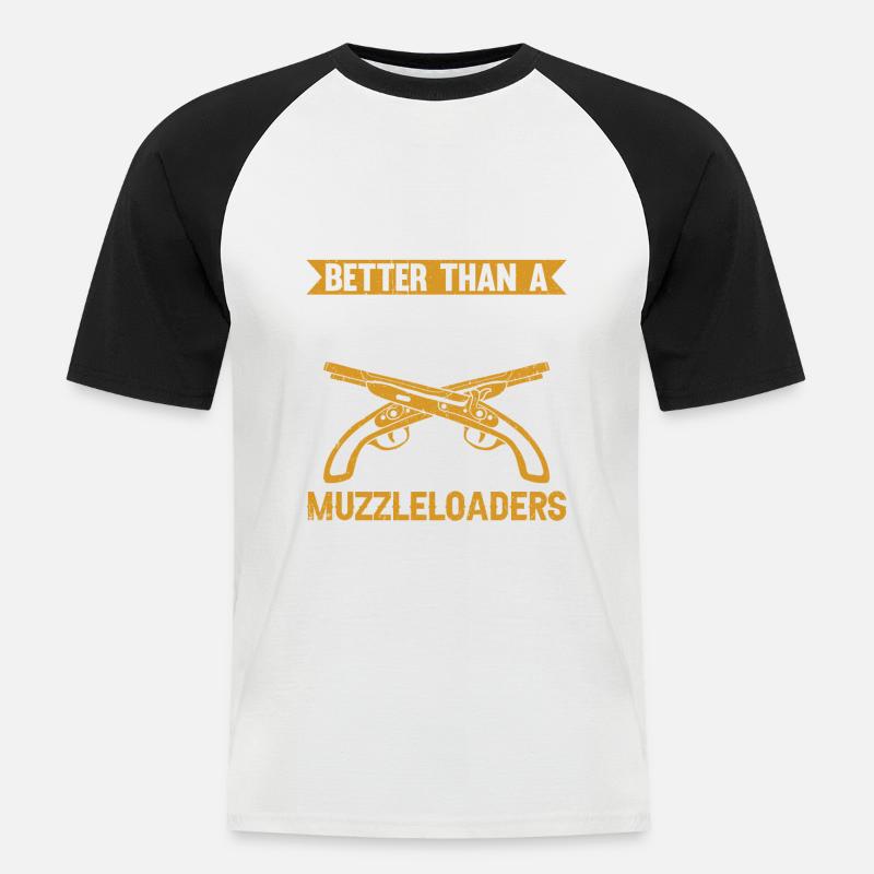 Vorderlader Muzzleloader Muzzle Loading - Men's Baseball T-Shirt - white/black