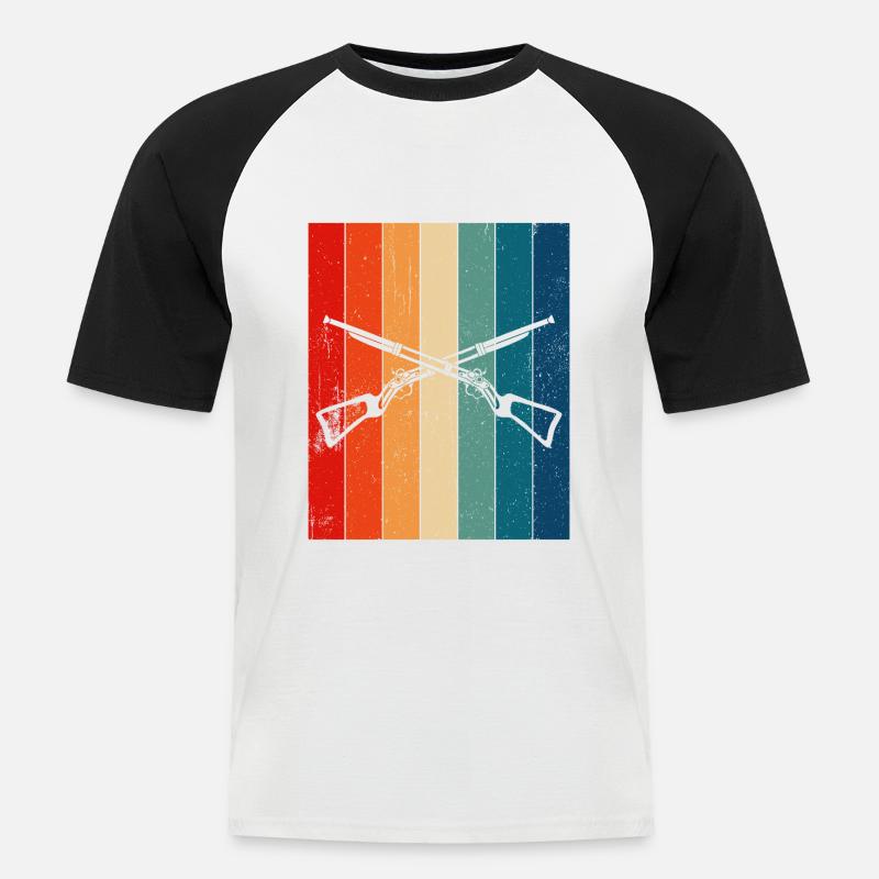 Vorderlader Muzzleloader Muzzle Loading - Männer Baseball-T-Shirt - Weiß/Schwarz