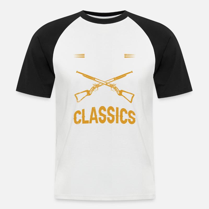 Vorderlader Muzzleloader Muzzle Loading - Männer Baseball-T-Shirt - Weiß/Schwarz