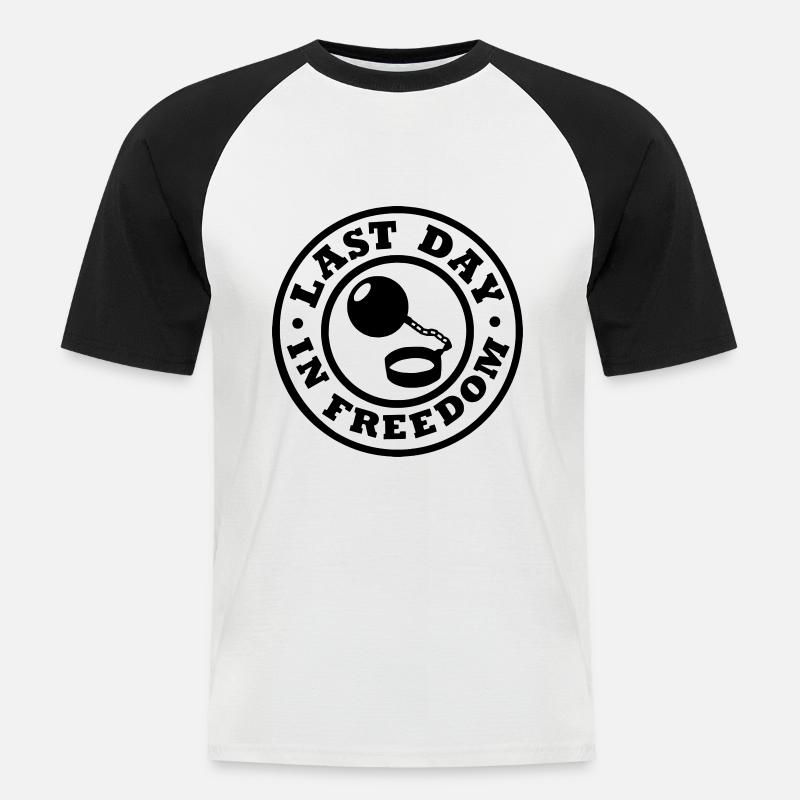bachelor4 - Männer Baseball-T-Shirt - Weiß/Schwarz